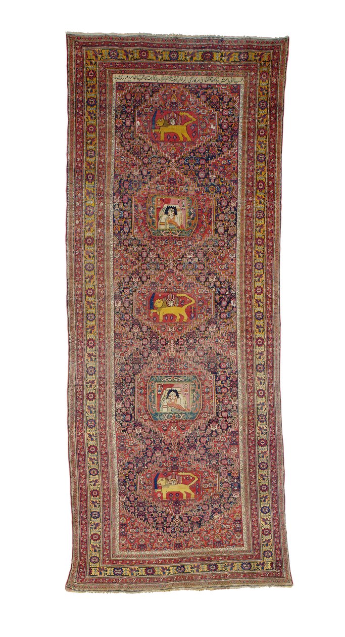 Tapis de galerie Senneh, Ouest de la Perse, 1837 - Persian School