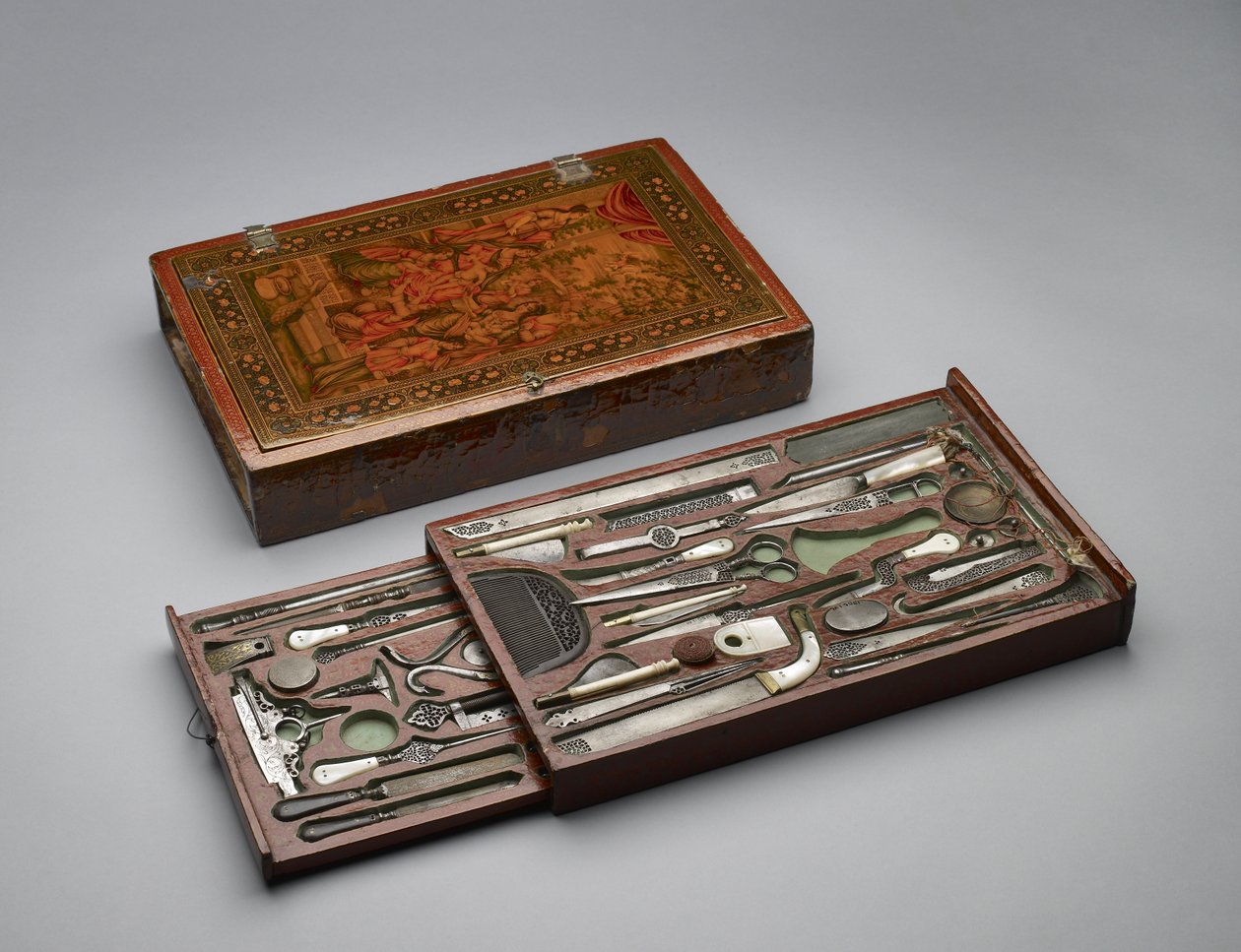 Trousse à outils représentant la Sainte Famille, c.1830 - Persian School