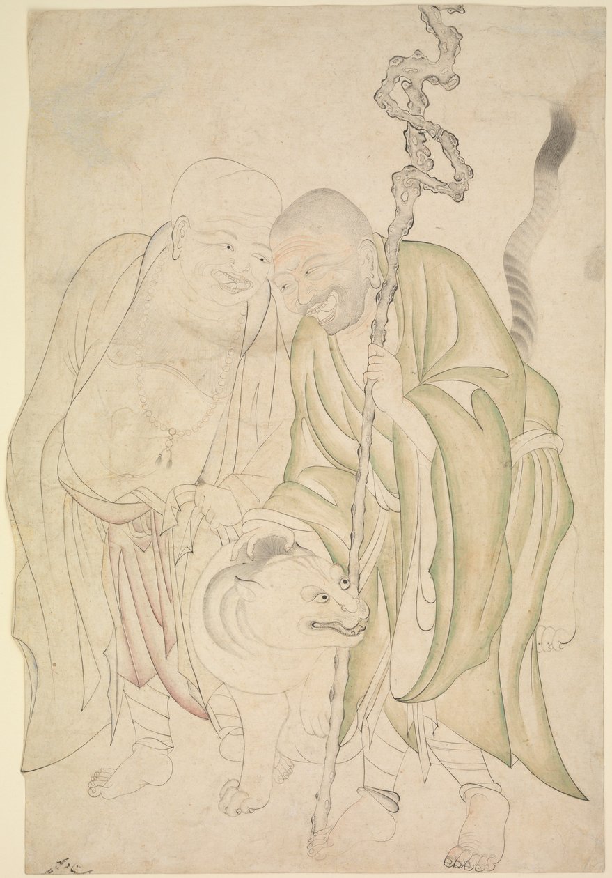 Deux Lohans, vers 1480 - Persian School