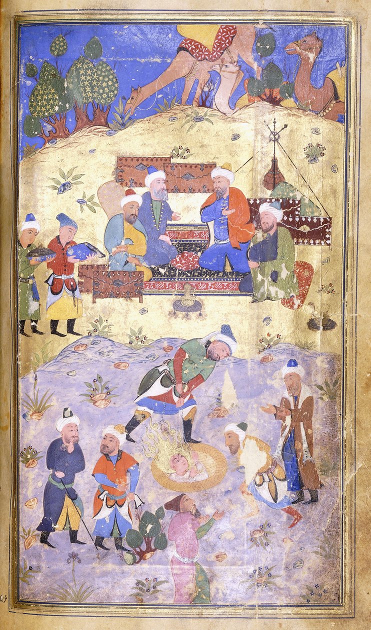 Yusuf sauvé de la fosse, vers 1492-1493 - Persian School