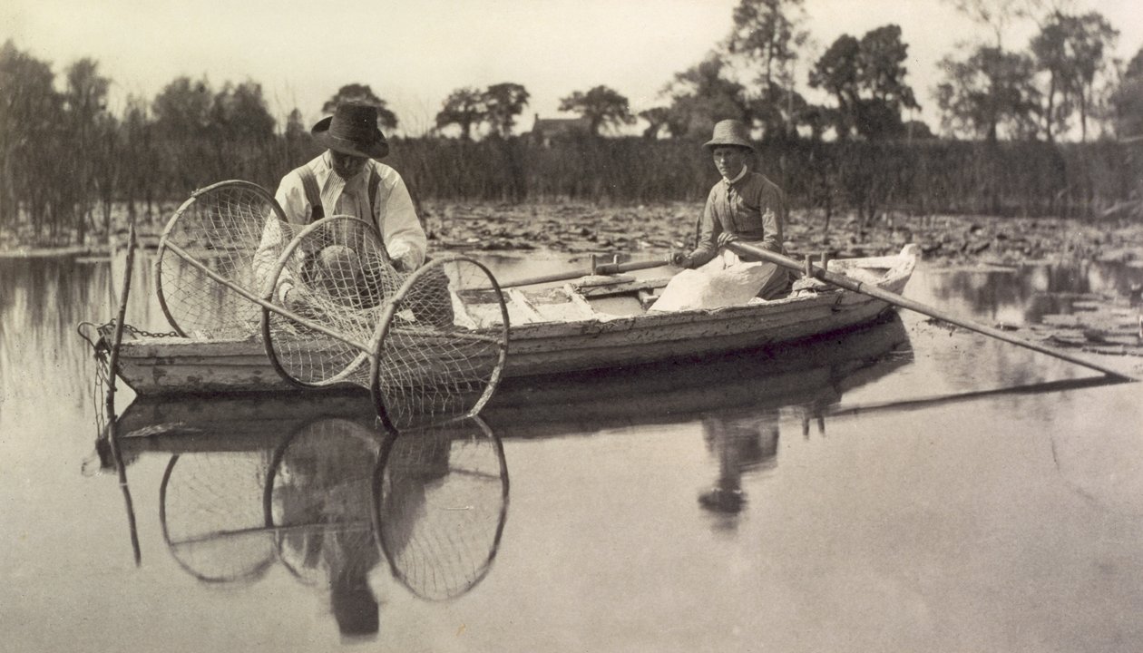 Pose du Filet à Arc, Vie et Paysage sur les Broads du Norfolk; c.1886 - Peter Emerson und Thomas Goodall
