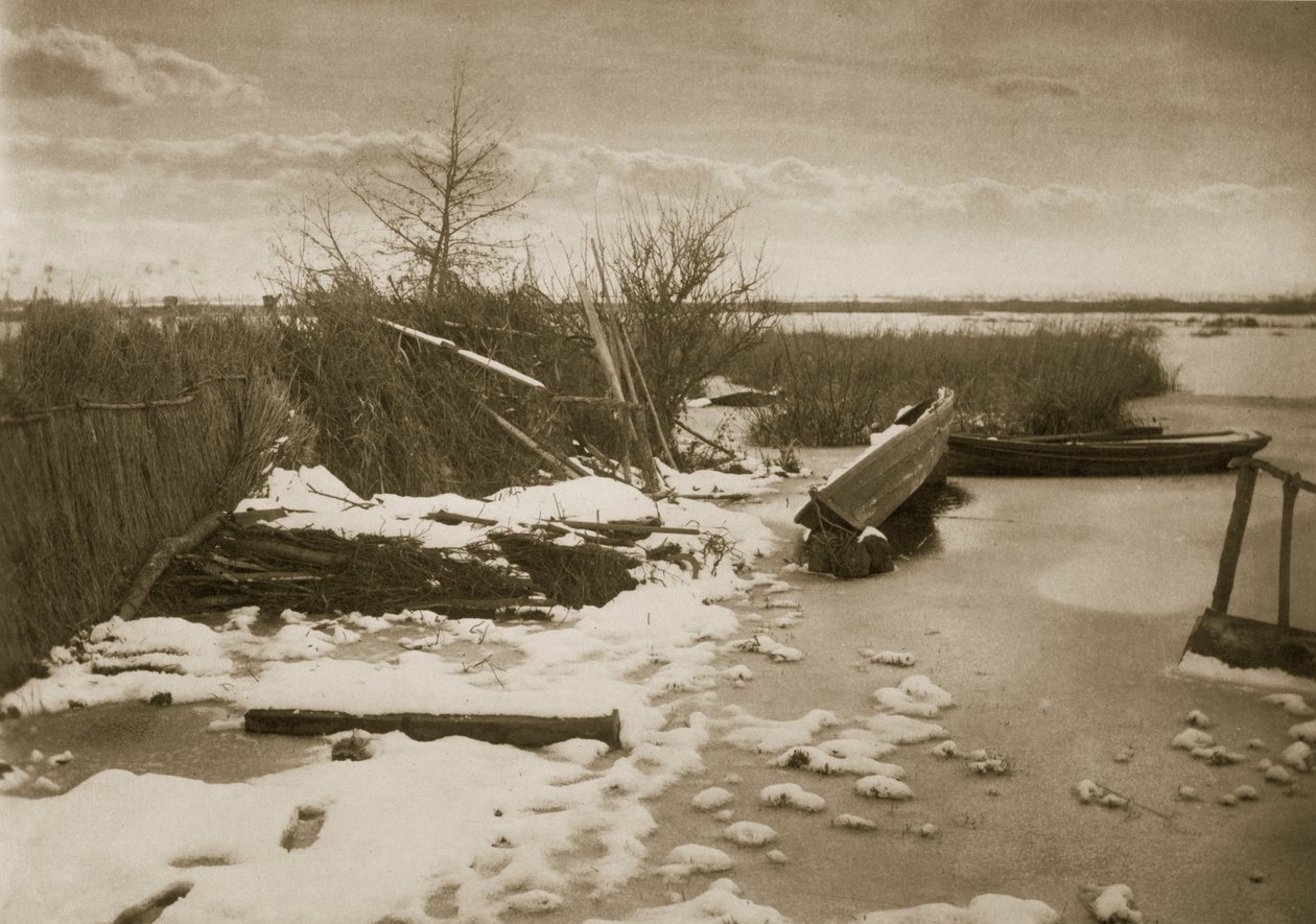 La première gelée, Vie et paysage sur les Norfolk Broads, vers 1886 - Peter Emerson und Thomas Goodall