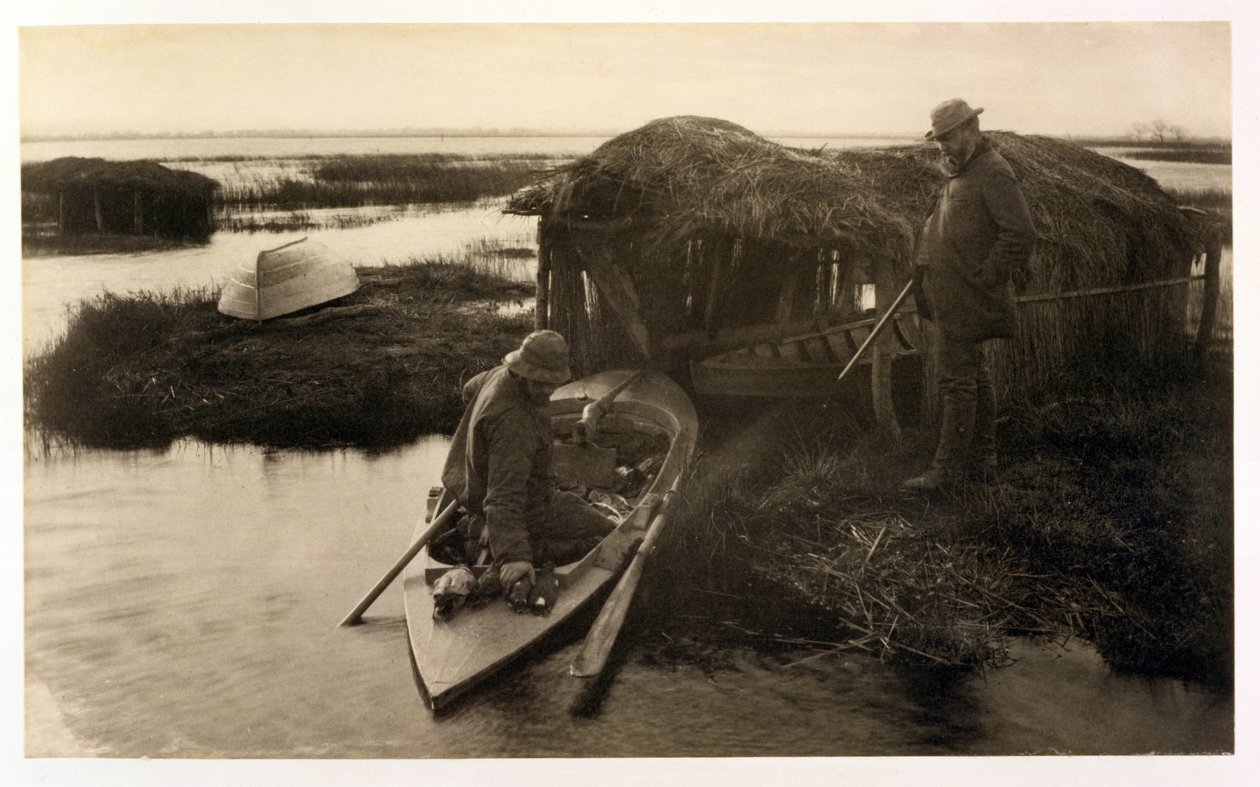Le retour du chasseur, vie et paysage sur les Broads du Norfolk, vers 1886 - Peter Emerson und Thomas Goodall