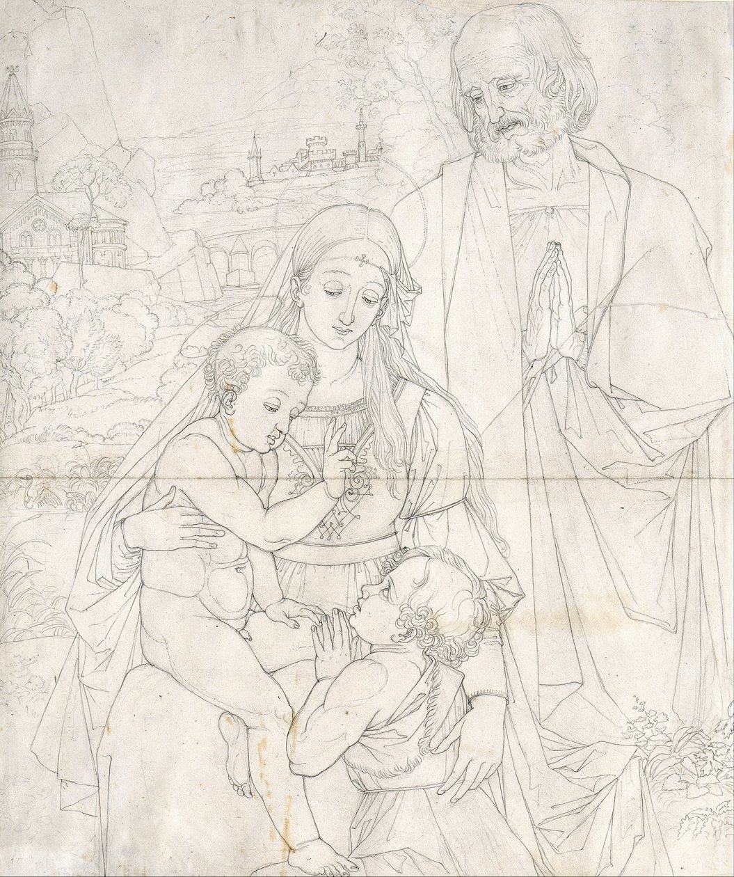 Sainte Famille avec Jean-Baptiste enfant - Peter von Cornelius