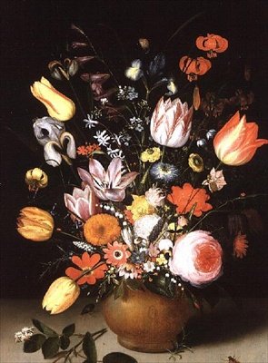 Nature Morte de Fleurs de Printemps sur un Rebord, 1615 - Peter Binoit