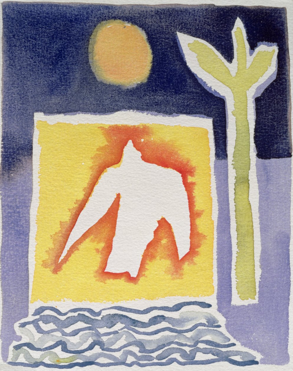 Arbre, soleil et oiseau levant, 1989 - Peter Davidson
