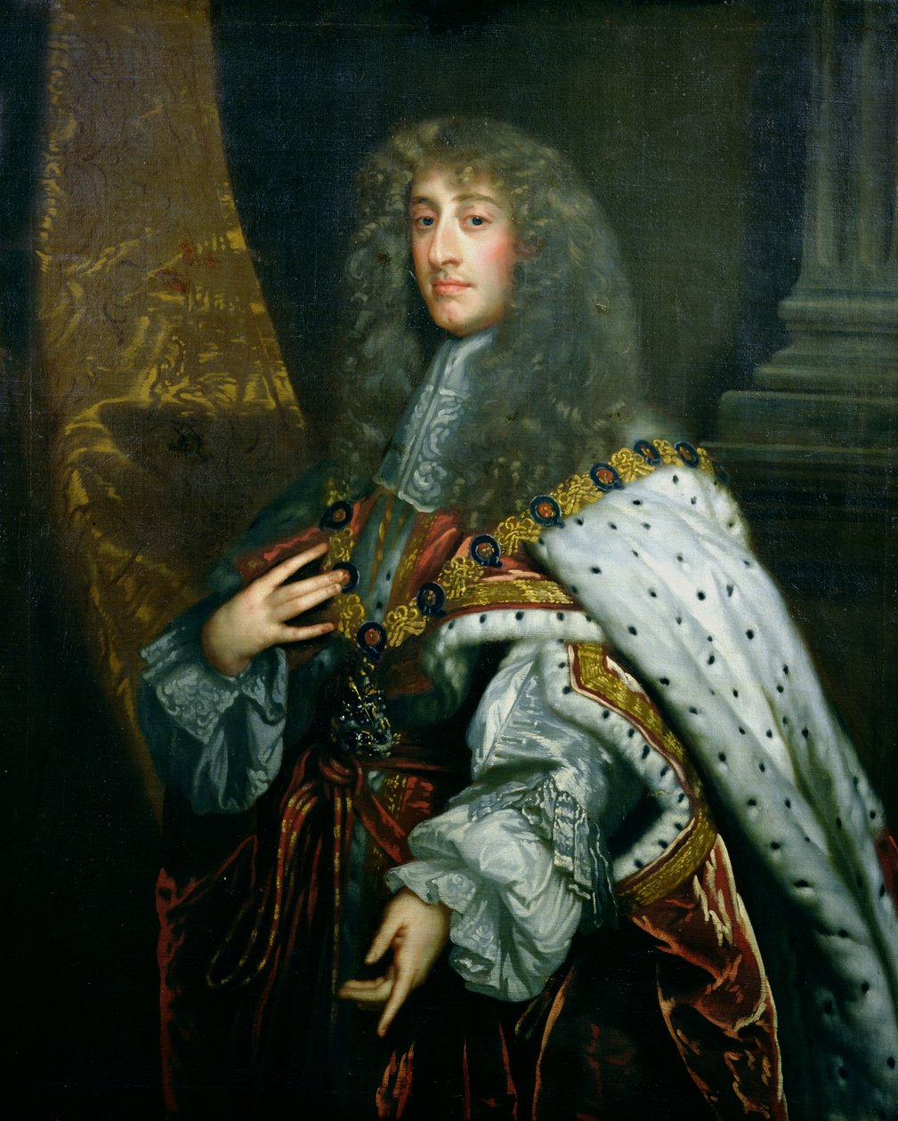 Portrait de Jacques II (1633-1701) en robes de la Jarretière - Peter Lely