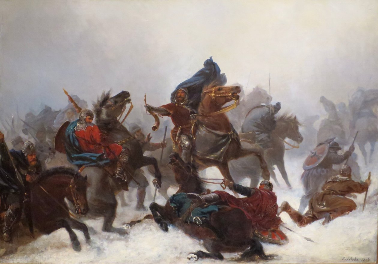 Le roi Sverre traversant les montagnes de Vossefjellene - Peter Nicolai Arbo