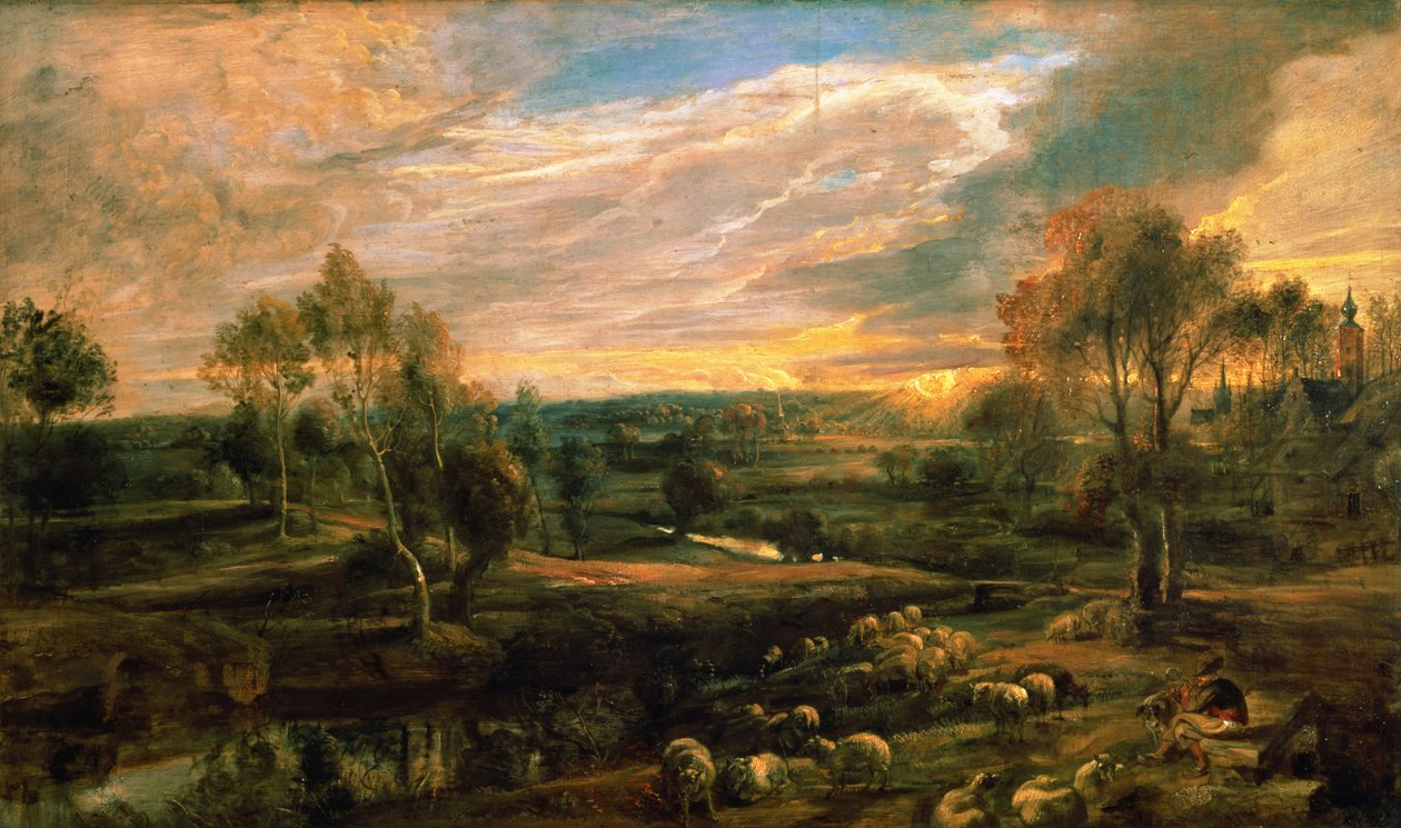 Paysage avec un berger et son troupeau, c.1638 - Peter Paul Rubens