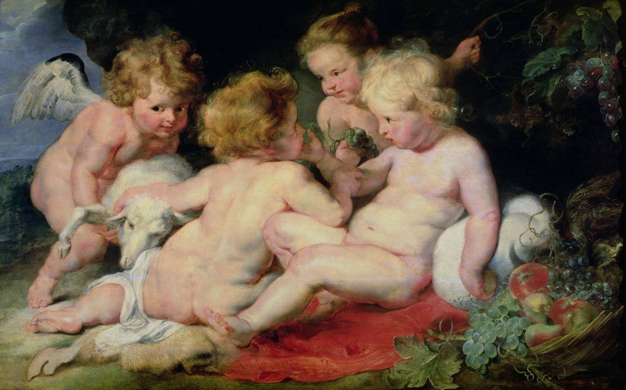 Enfant Jésus avec Jean-Baptiste et deux anges, 1615-20 - Peter Paul Rubens