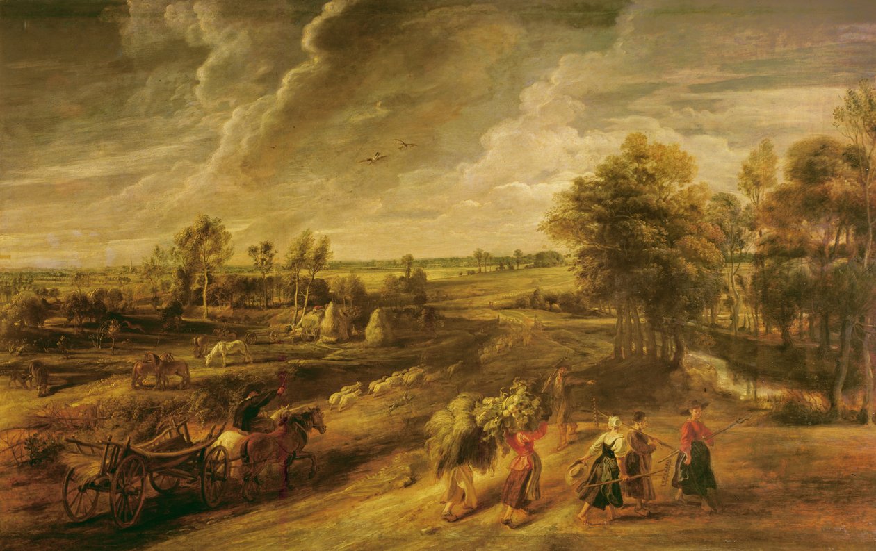 Paysans revenant des champs, c.1632-34 - Peter Paul Rubens