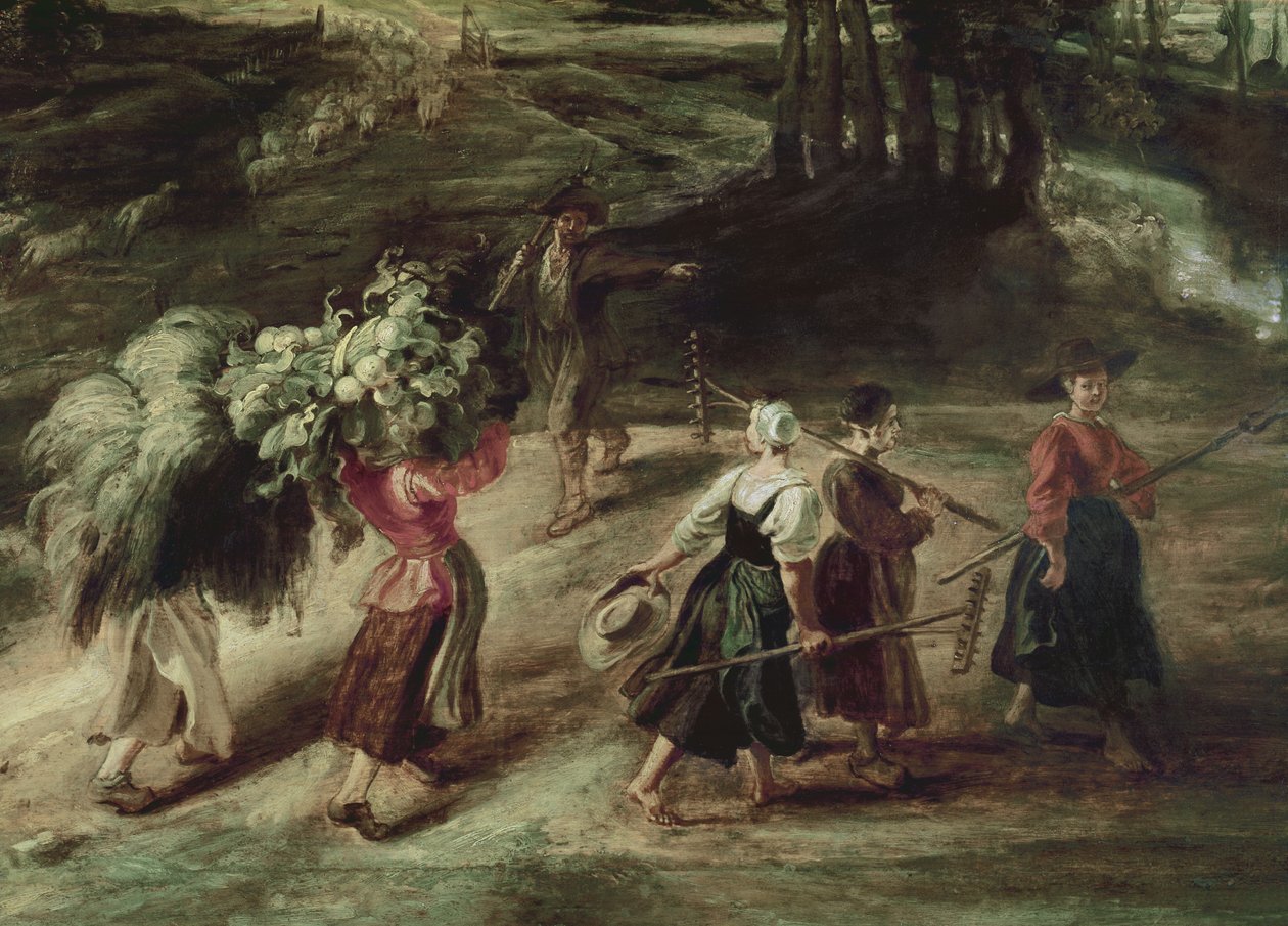 Paysans revenant des champs (détail) - Peter Paul Rubens