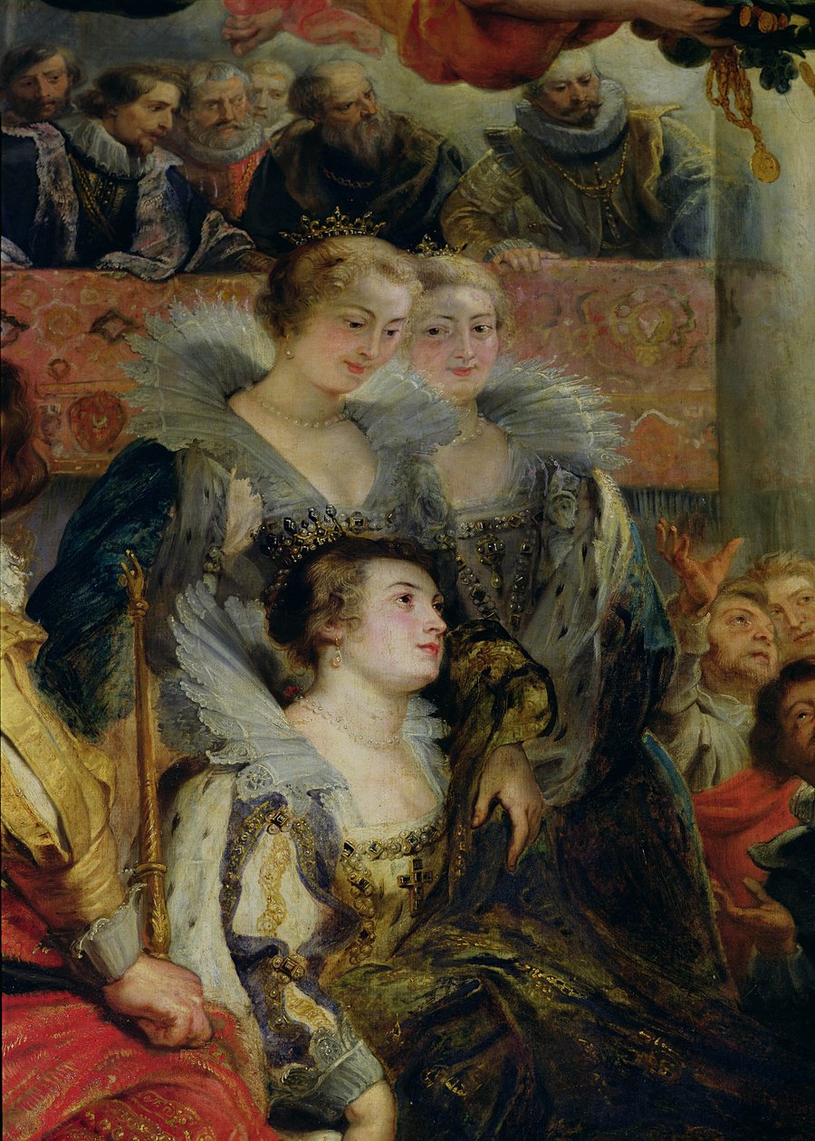 Le Cycle des Médicis : Le Couronnement de Marie de Médicis (1573-1642) à Saint-Denis, 13 mai 1610, détail des Princesses de Guéméné et Conti, 1621-25 - Peter Paul Rubens