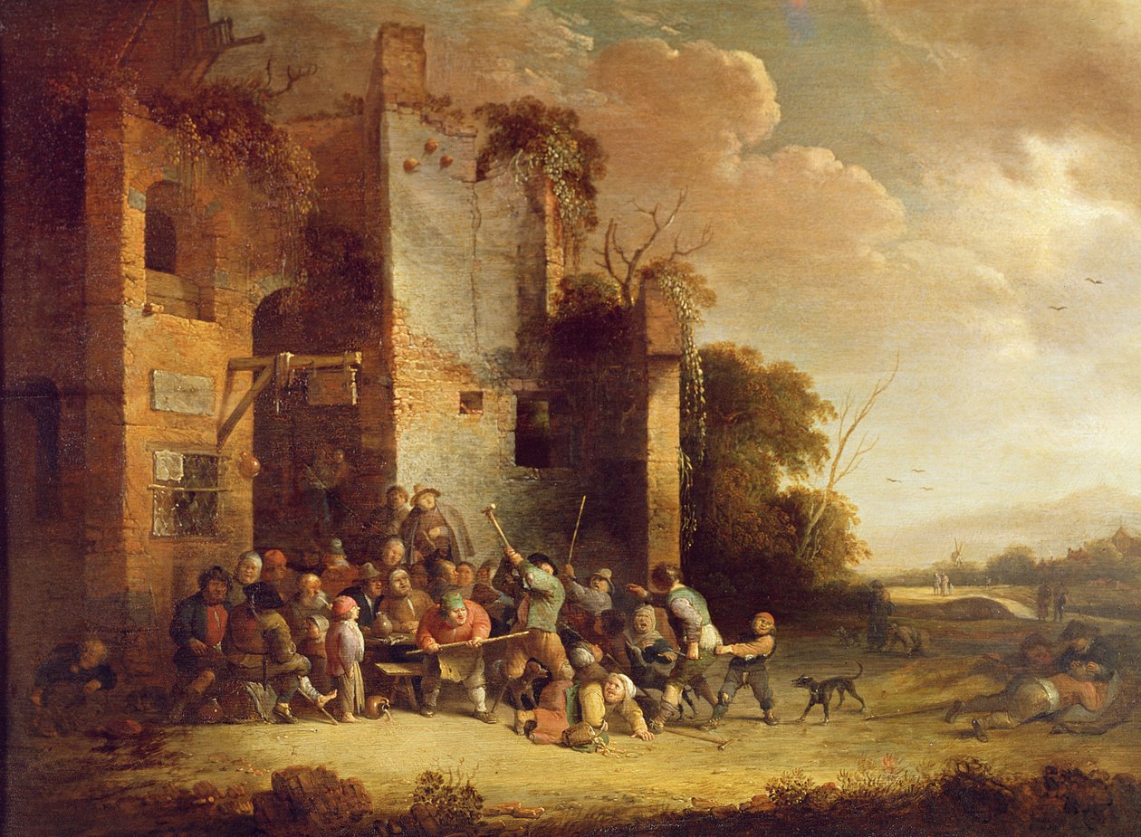Boers hollandais se querellant, 17ème siècle - Peter de Bloot