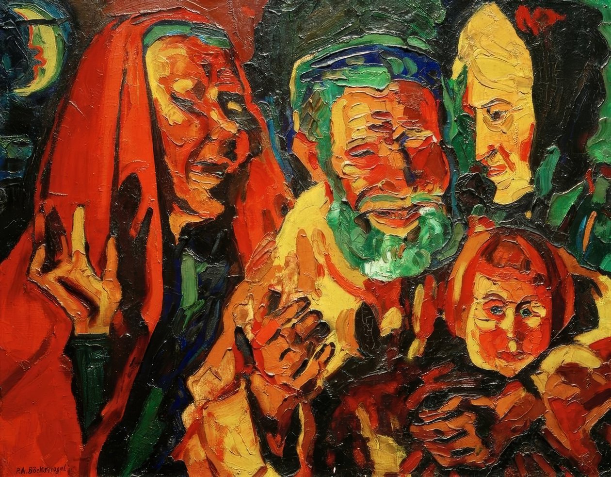 Paysans le soir - Peter August Böckstiegel