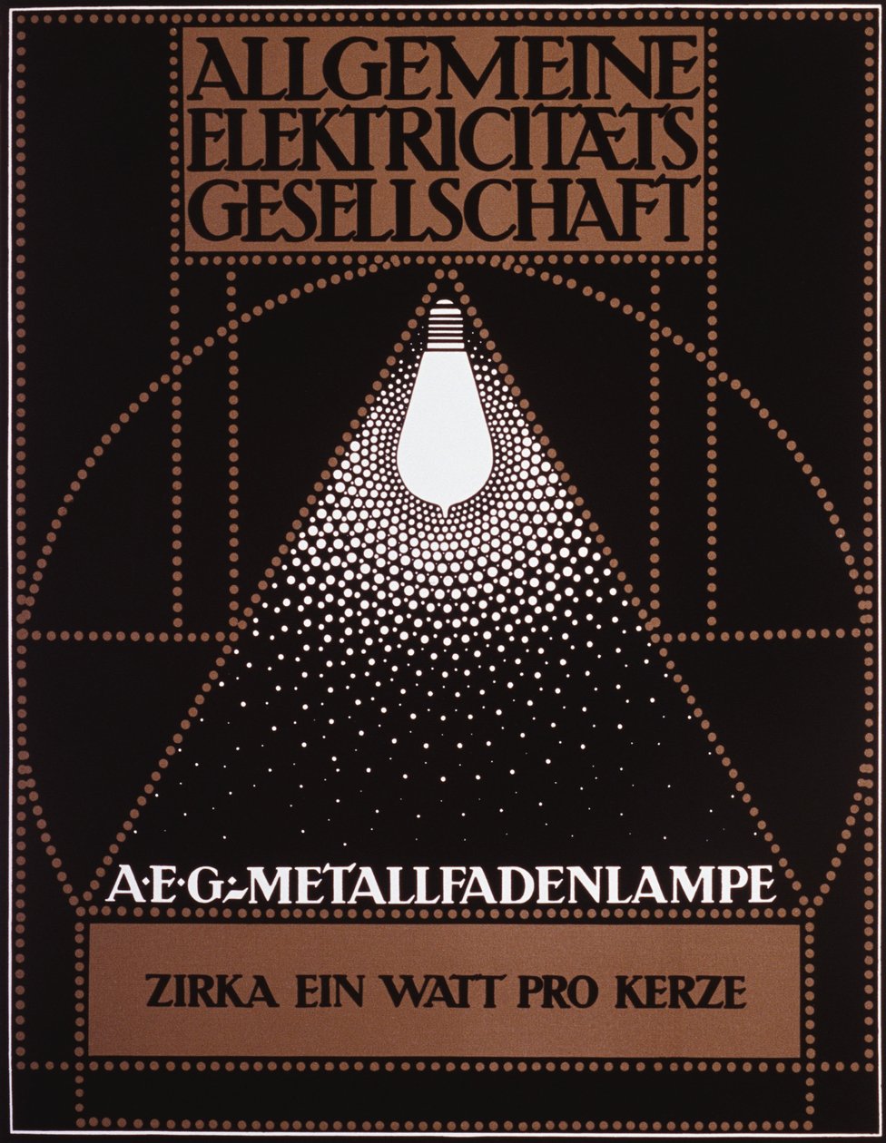 Affiche publicitaire pour la General Electric Company [AEG] 1910 - Peter Behrens