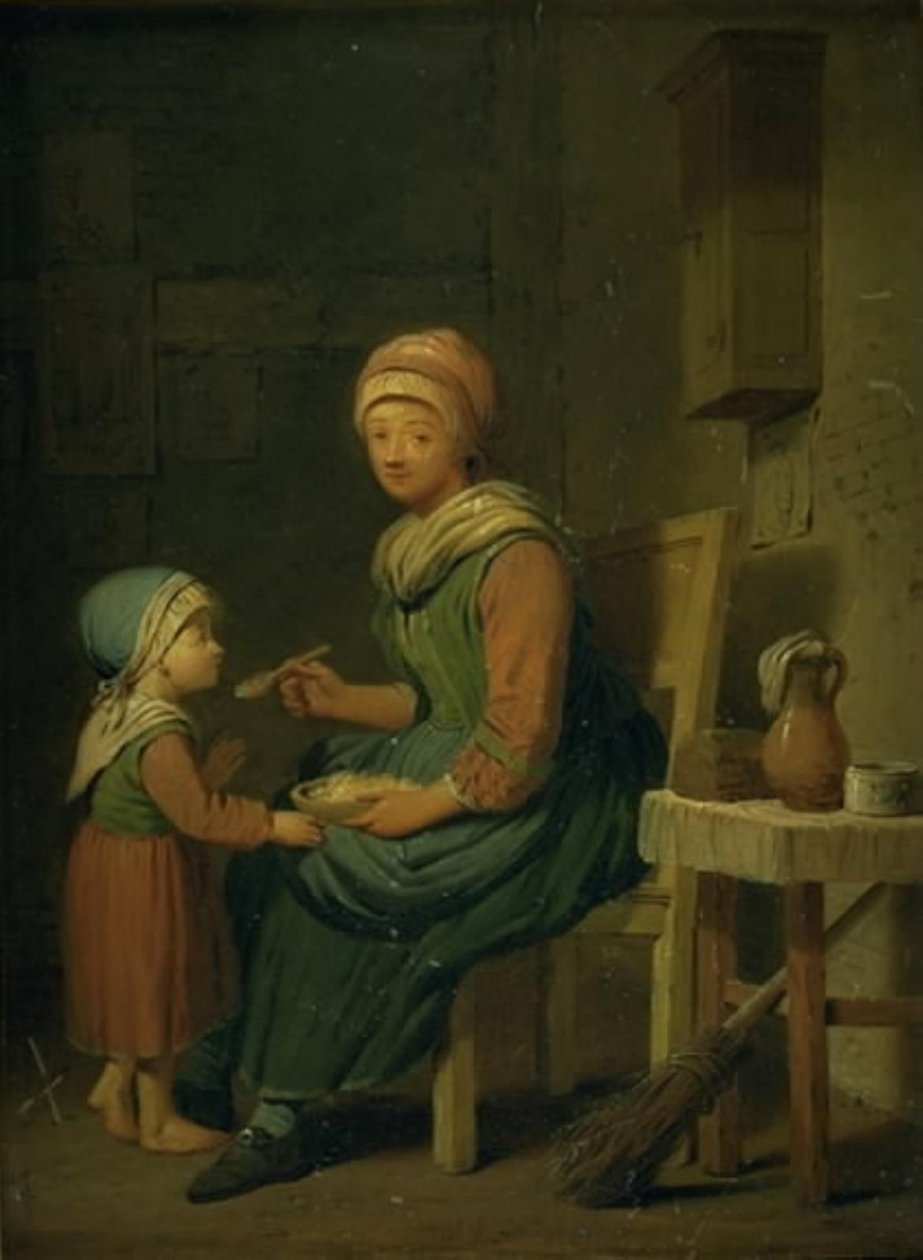 Une paysanne donnant à manger à sa fille | Peter Cramer