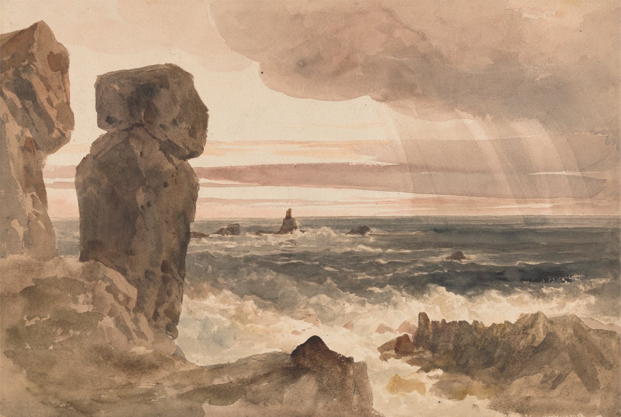 Paysage marin avec rochers Lizard, Cornouailles - Peter DeWint
