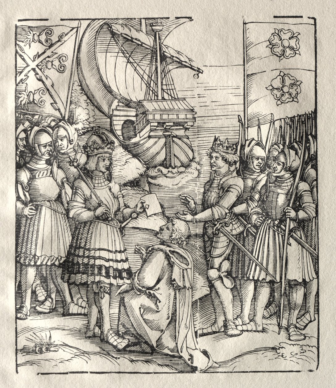Maximilien fait la paix avec Henri VII - Peter Flötner