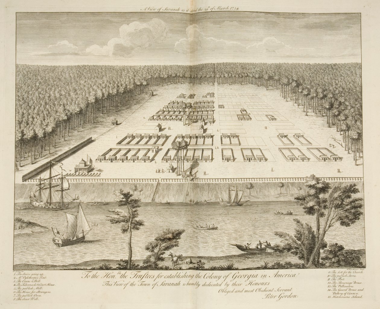 Vue de Savannah telle qu