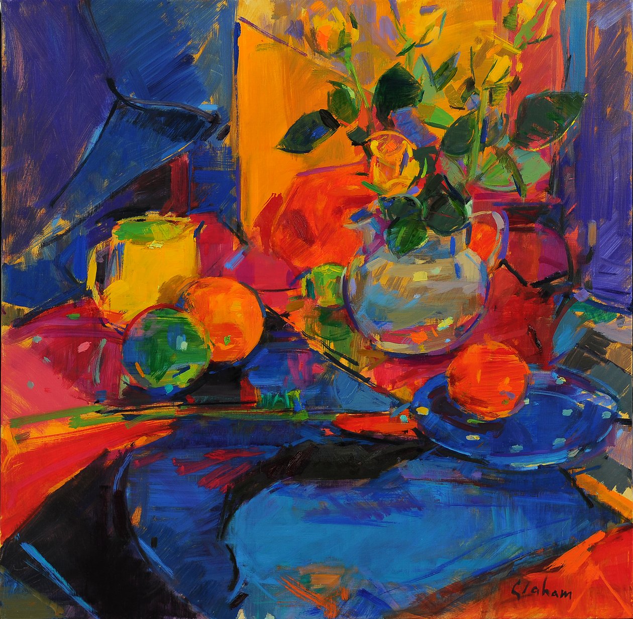 West End Roses, 2021 (huile sur toile) - Peter Graham