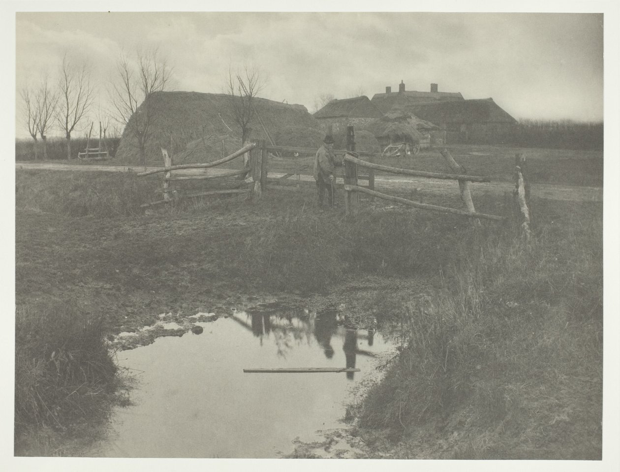 Une ferme marécageuse - Peter Henry Emerson