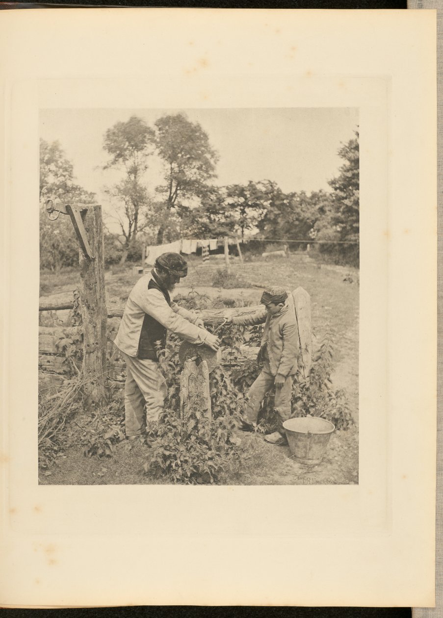 À la meule - une cour de ferme du Suffolk - Peter Henry Emerson