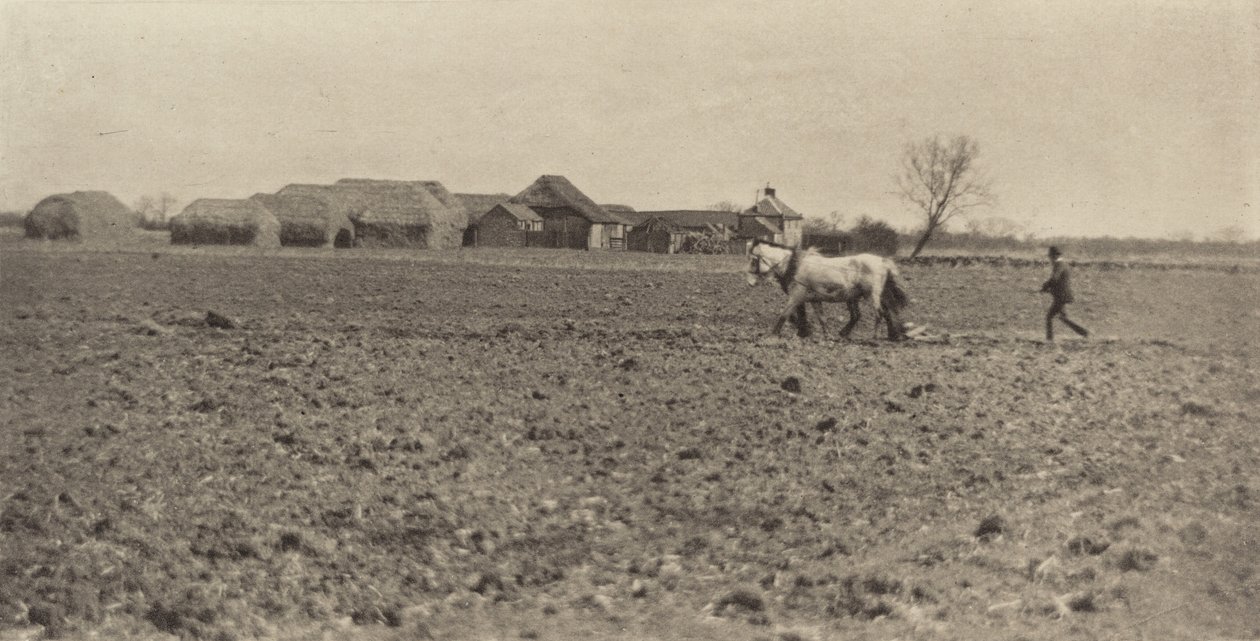 Ferme des marais au début du printemps - Peter Henry Emerson