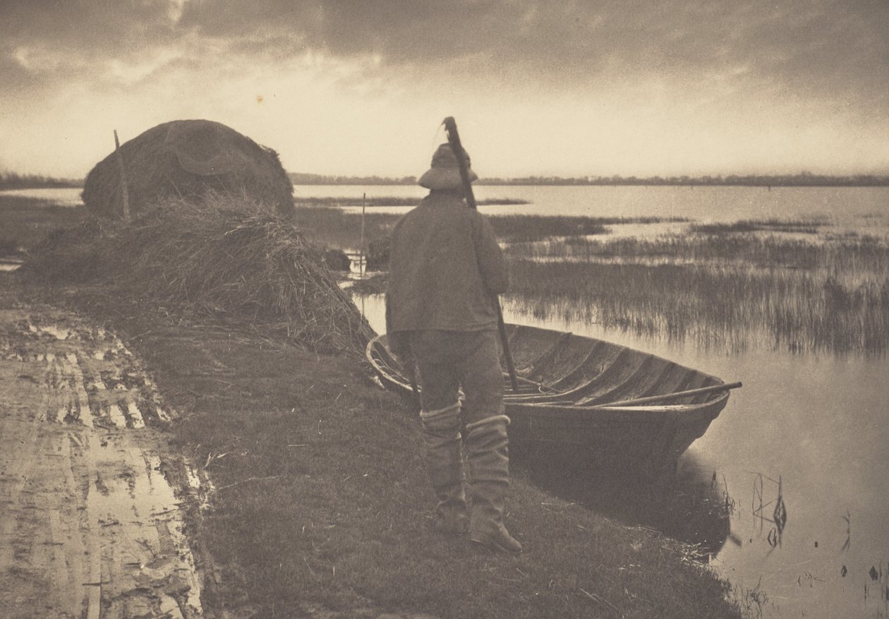 Habitant des marais allant couper des roseaux - Peter Henry Emerson