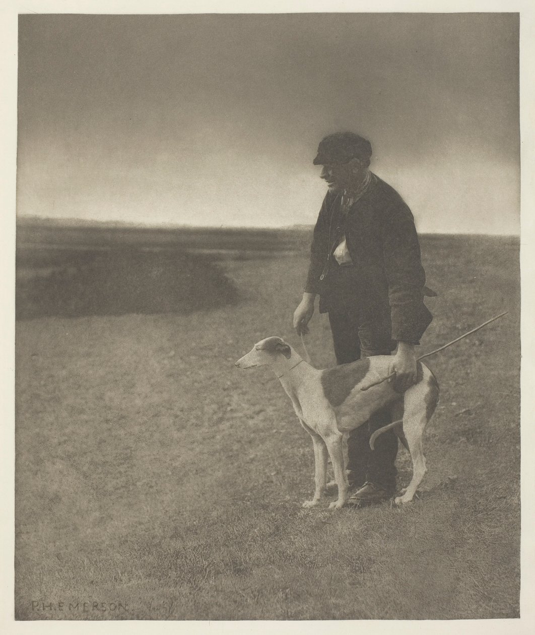 Le braconnier - Un lièvre en vue, (Suffolk) - Peter Henry Emerson