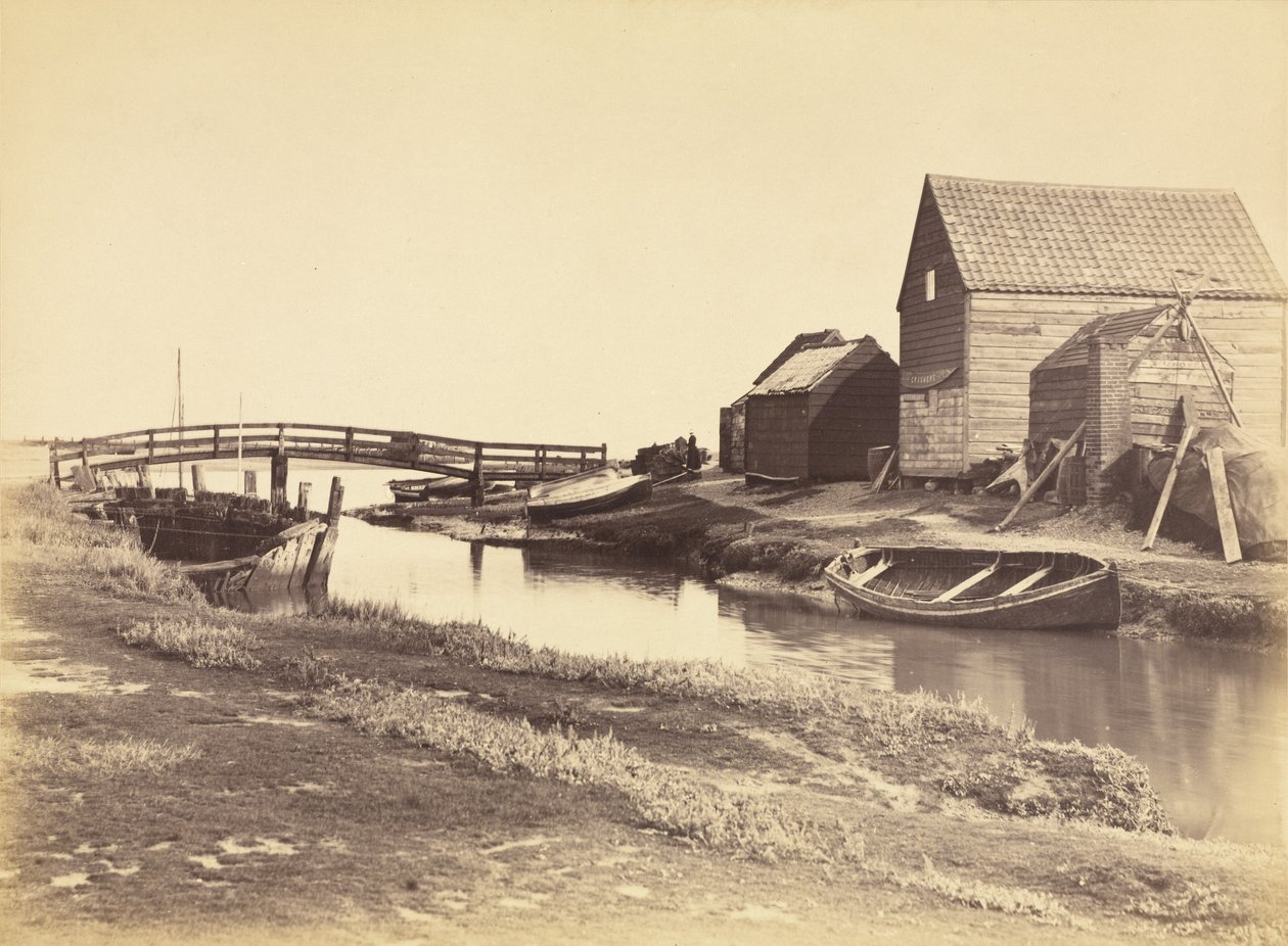 Ruisseau soumis aux marées et anciens entrepôts au sud de Southwold, Suffolk - Peter Henry Emerson