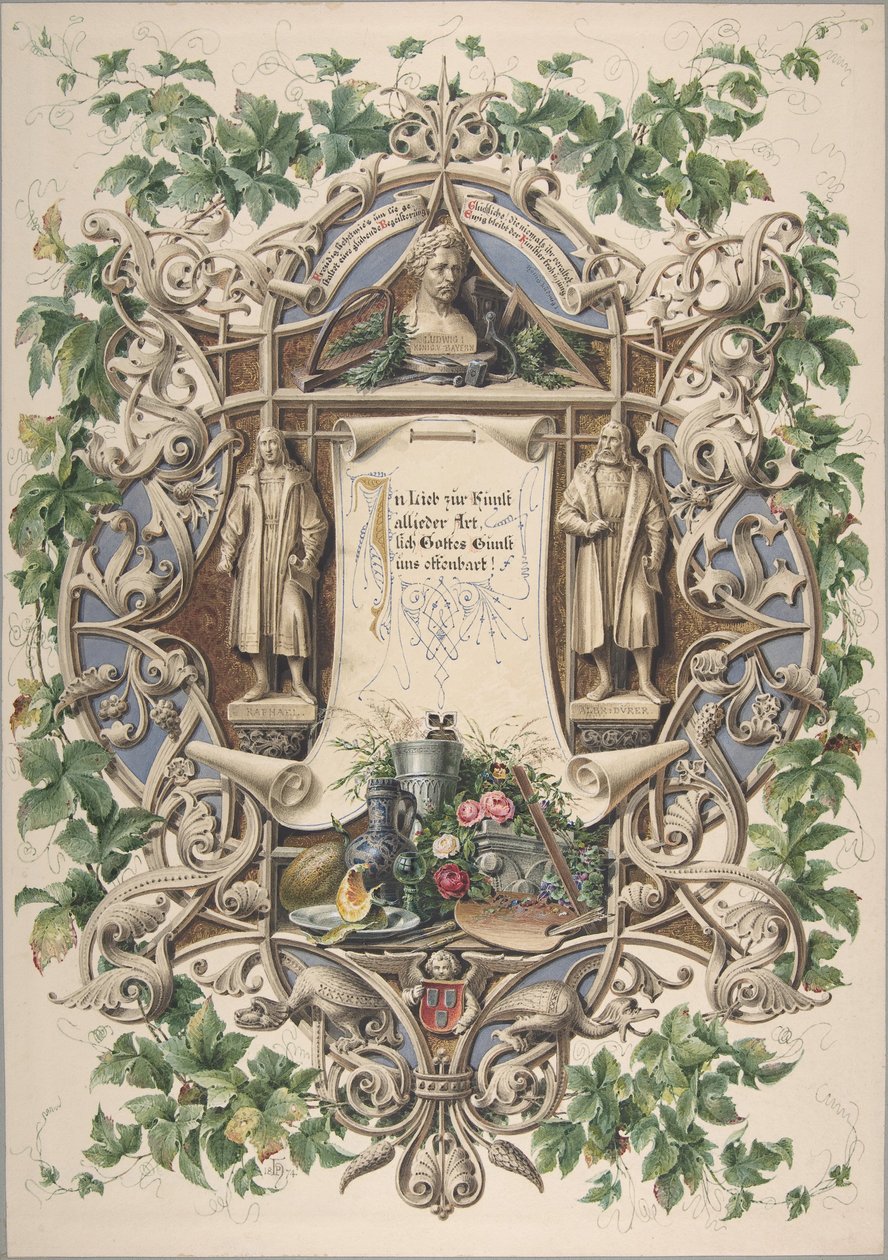 Hommage des artistes bavarois au roi Louis Ier, 1874 - Peter Herwegen