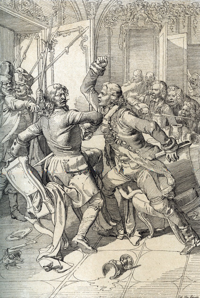 Révolte des Streltsy : arrestation des membres des régiments de Streltsy après leur soulèvement en 1698 contre les innovations progressistes du tsar Pierre le Grand, Russie - Peter Johann Nepomuck Geiger