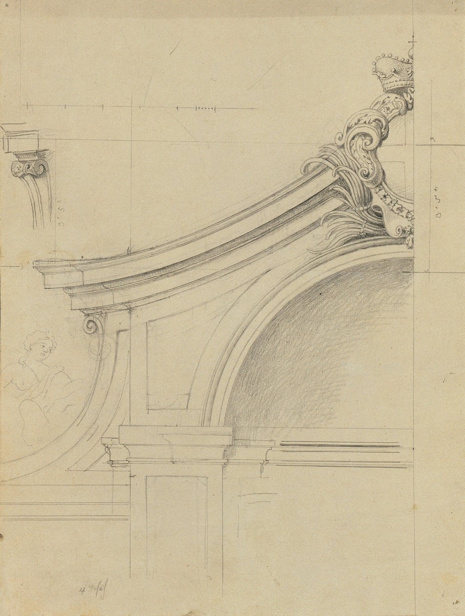 Fontaine dans le jardin de pêchers du Belvédère supérieur : détail - Peter Krafft