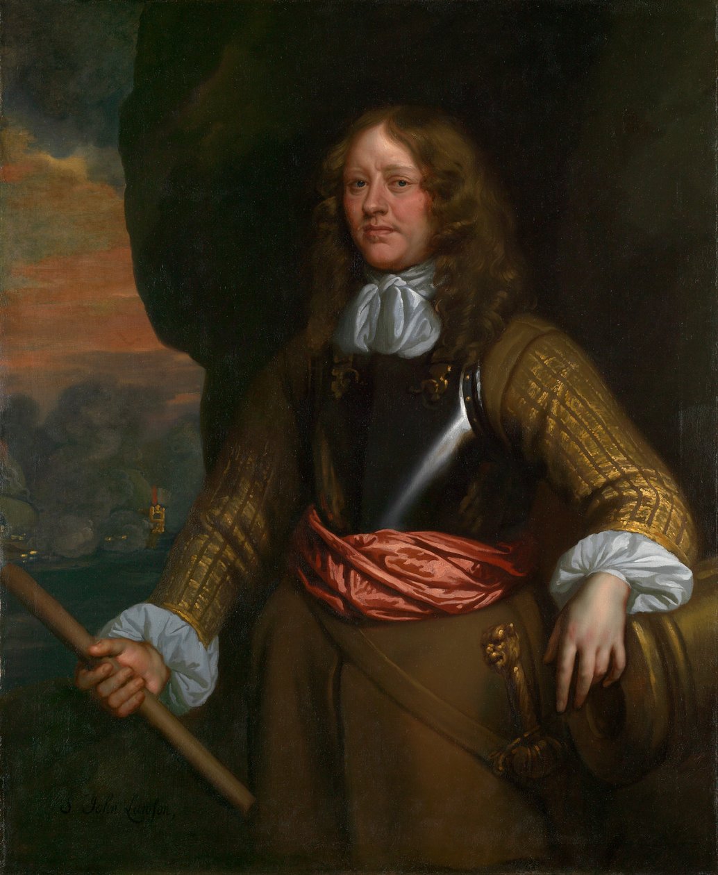 Pavillons de Lowestoft : Amiral Sir John Lawson (d.1665) - Peter Lely