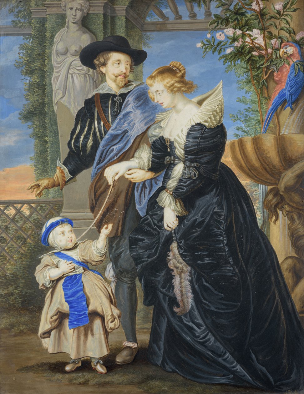 Rubens avec sa femme et son enfant - Peter Lely