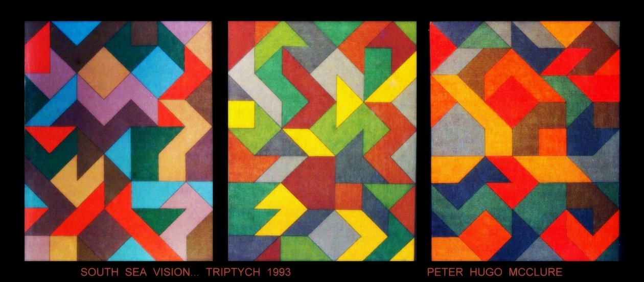 Vision des mers du Sud. Triptyque - Peter McClure