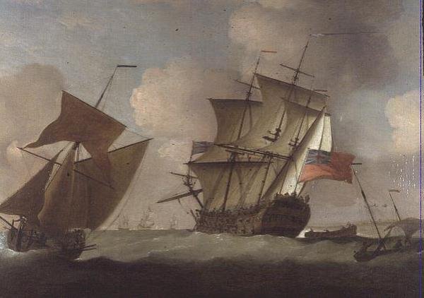 Un troisième rang rejoignant son escadron au large du château d