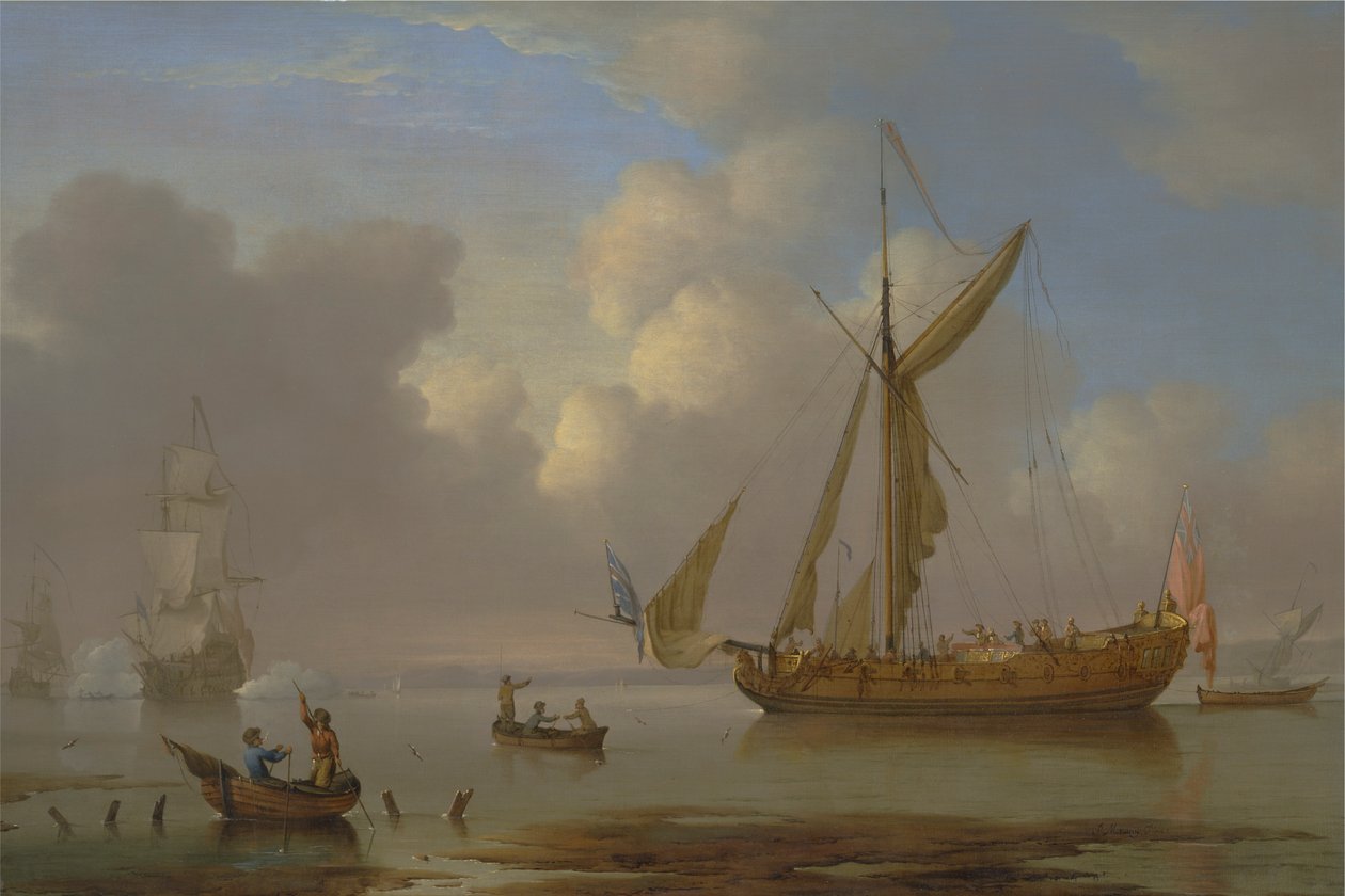 Yacht royal au mouillage - Peter Monamy