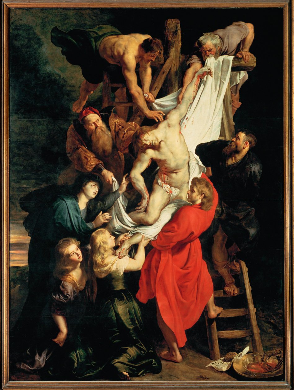 Autel : Descente de croix, panneau central (huile sur toile) - Peter Paul Rubens