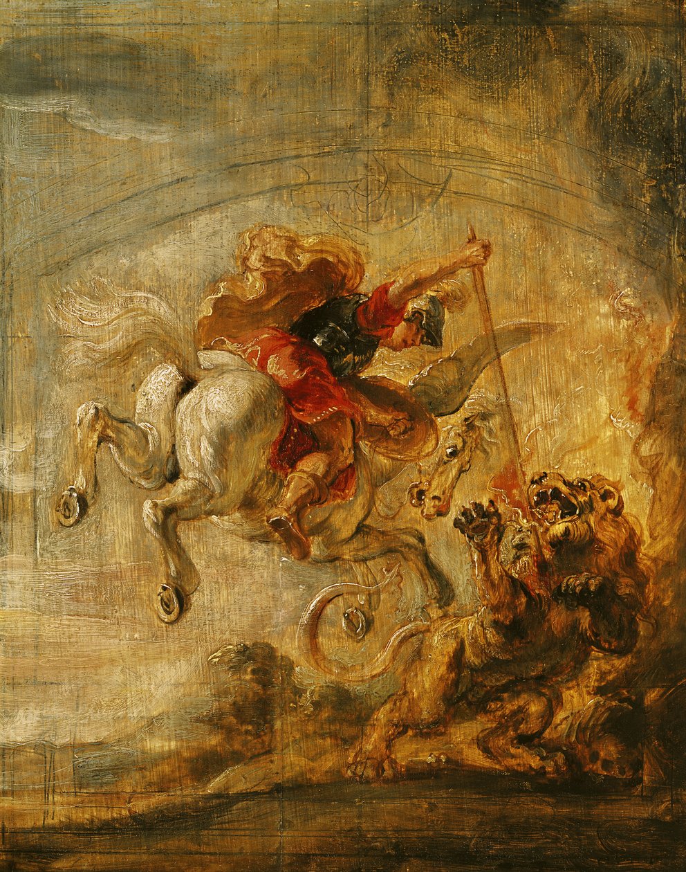 Bellérophon chevauchant Pégase combattant la Chimère, 1635 - Peter Paul Rubens