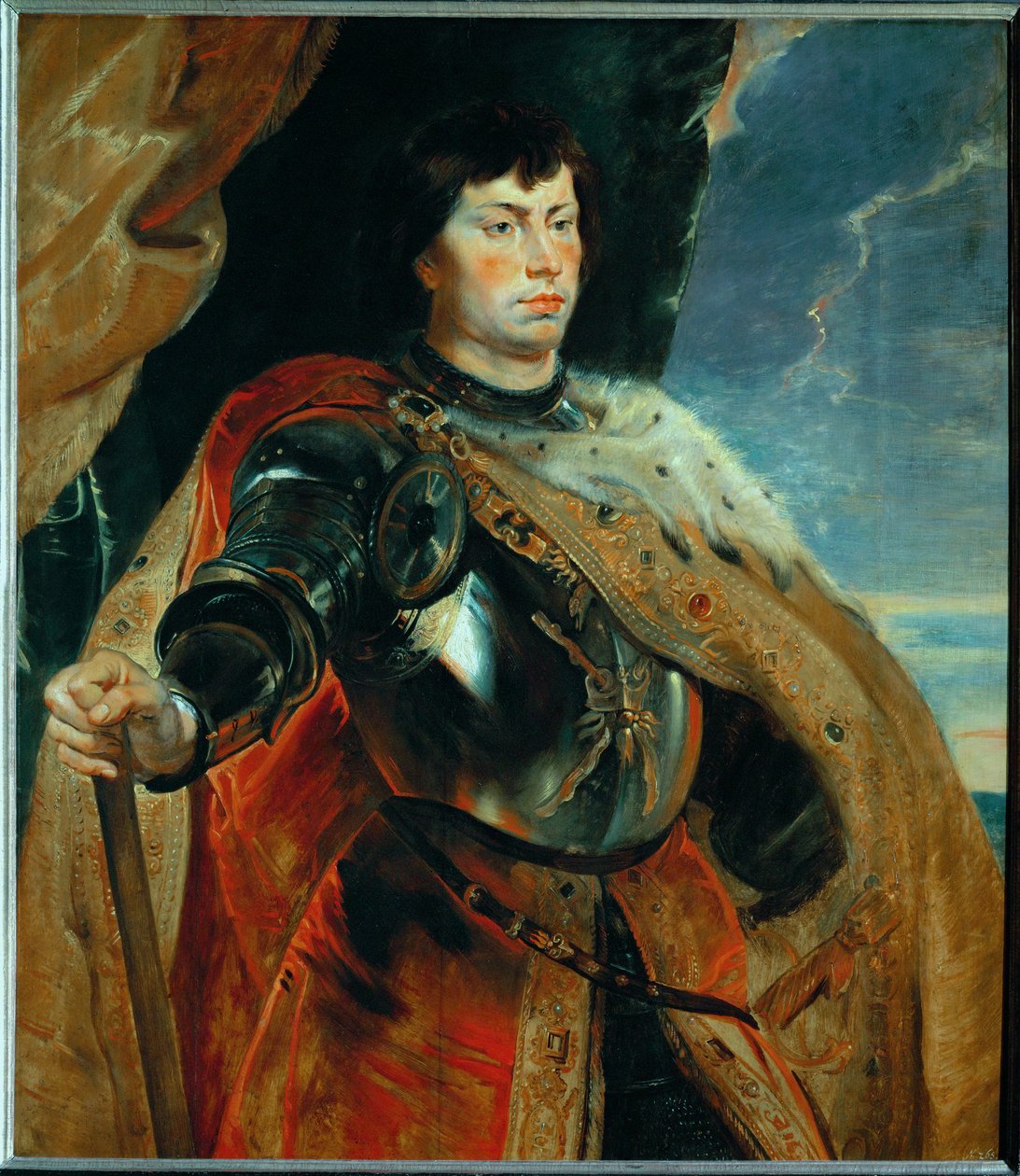 Charles le Téméraire de Bourgogne, vers 1618 (peinture sur bois de chêne) - Peter Paul Rubens