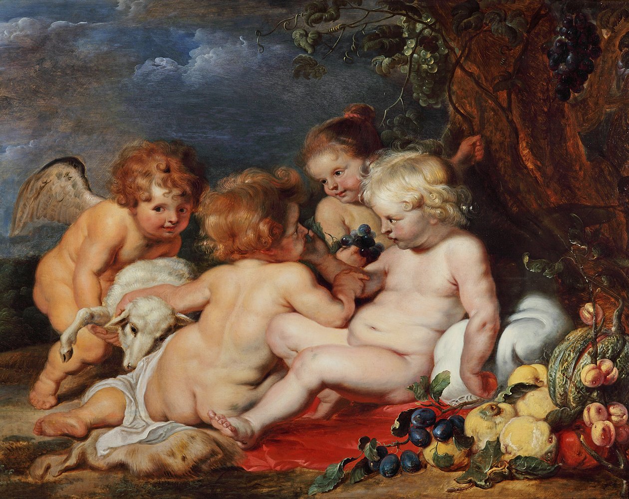 Le Christ avec le jeune saint Jean et des anges - Peter Paul Rubens