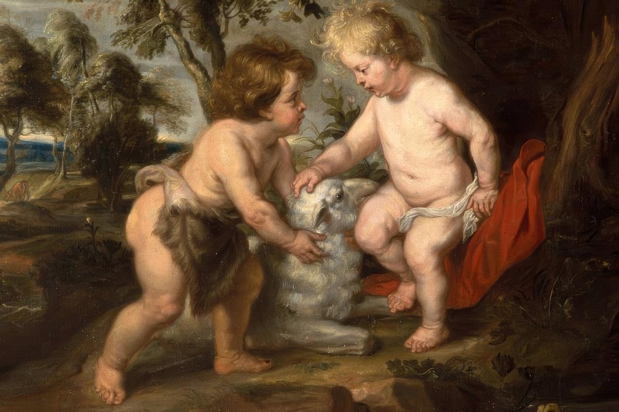 Le petit Jésus avec le garçon Jean - Peter Paul Rubens