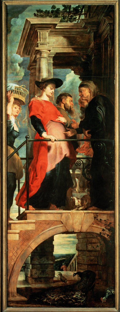 Descente de croix, panneau gauche : Visitation (peinture) - Peter Paul Rubens