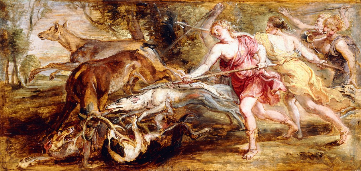 Diane et ses nymphes chassant - un modello - Peter Paul Rubens