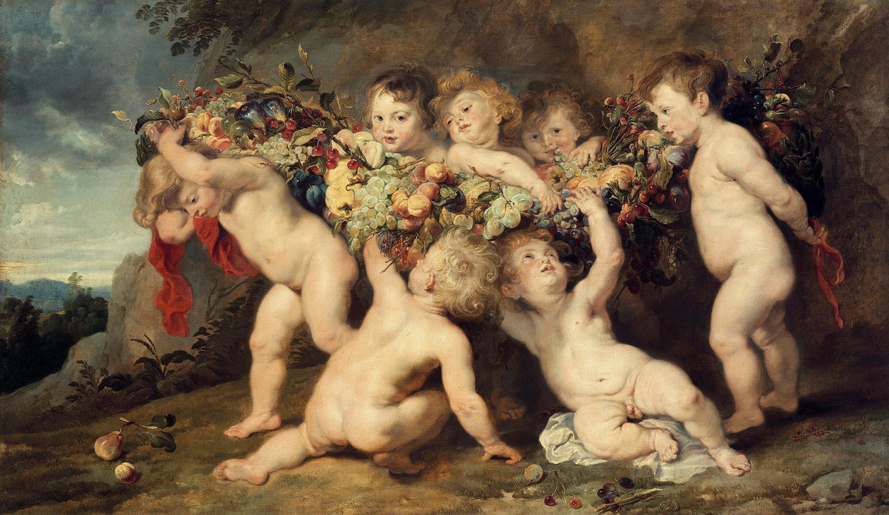 La guirlande de fruits (avec Frans Snyders et Jan Wildens) - Peter Paul Rubens