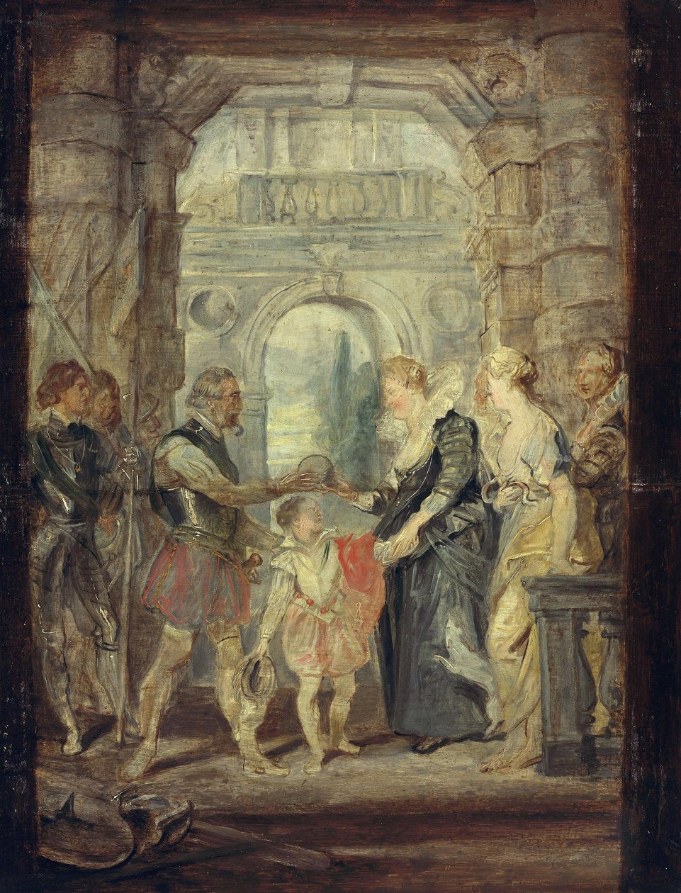 La remise de la régence (esquisse pour le cycle des Médicis) - Peter Paul Rubens