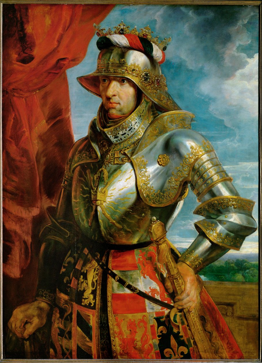 Empereur Maximilien Ier, vers 1618 (peinture sur bois de chêne) - Peter Paul Rubens
