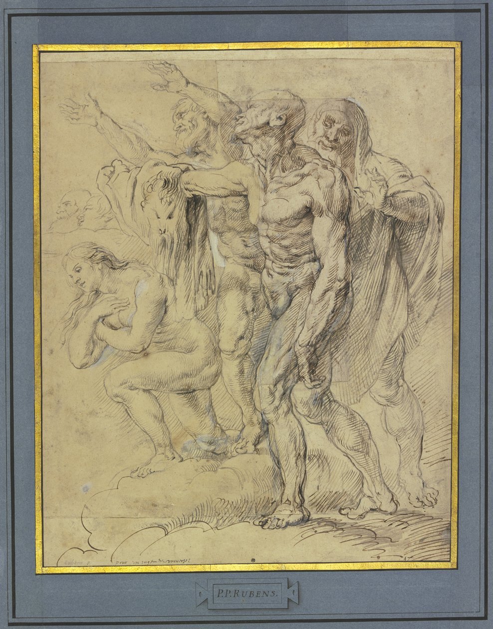Eva, Maria Magdalena, der Heilige Bartholomäus und ein weiterer für ein Jüngstes Gericht - Peter Paul Rubens
